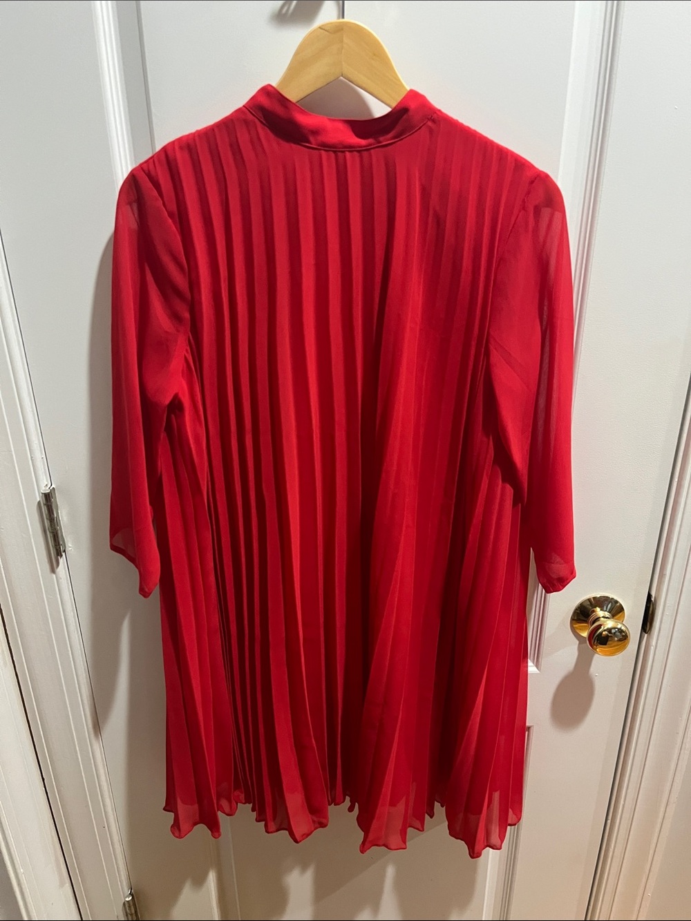 ASOS Red Pleated Chiffon Tunic